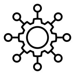 Multi-Channel Payment Icon. Digital finance symbol. Secure e-commerce transactions and online payment - stock vector. Outline Icon