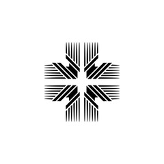 Modern Geometric Abstract Graphic Element on White Background