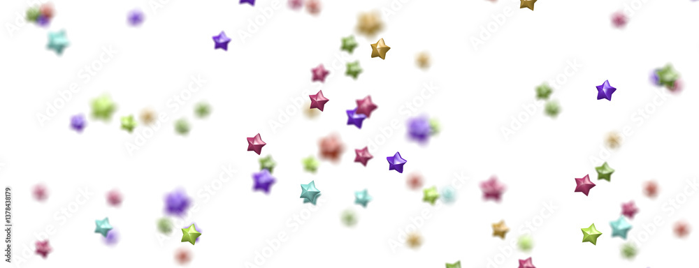 Poster stellar symphony: embark on a visual journey with 3d colorful stars rain