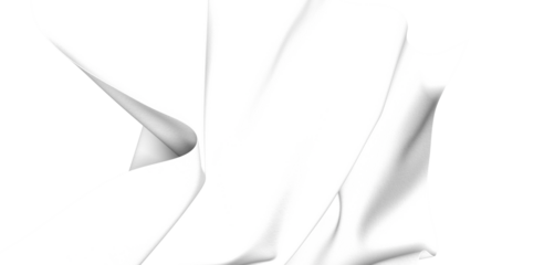 Abstract image of white fabric swirling and flowing with a textured surface.
