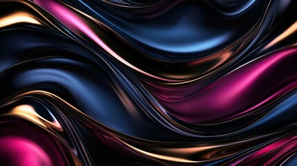 Obraz premium Elegant Cosmic Visualization of Sound Waves in Smooth Flowing Textures and Colors for Creative Projects
