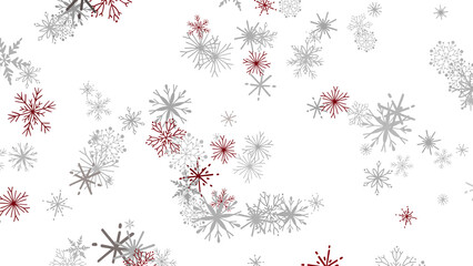 Winter Flurry: Mesmeric 3D Illustration Depicting Descending Festive Snowflakes