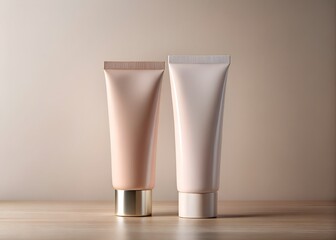 Minimalist Cosmetic Tube – Matte and glossy versions with customisation branding for product mock up