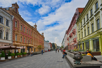 Bolshaya Pokrovskaya tourist street in Nizhny Novgorod