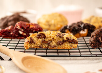 Chocolate Chip Cookies Opened inside