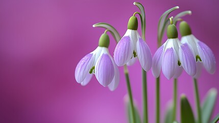 Delicate Snowdrop Flowers Spring Nature Photography