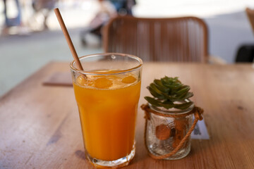 glass of fresh orange juice