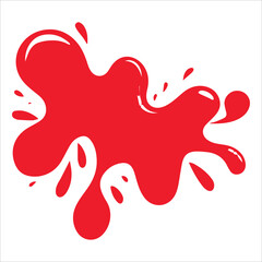 Blood Red Splatter Clipart, Blood drop. Vector. Isolated.