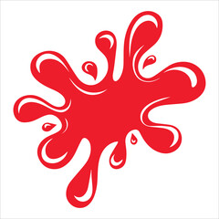 Obraz premium Blood Red Splatter Clipart, Blood drop. Vector. Isolated.