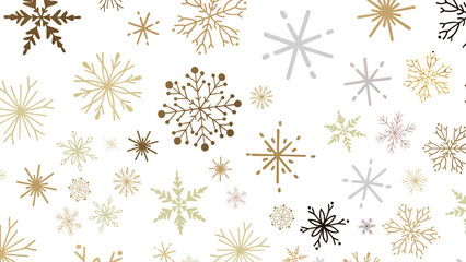 Sparkling Snowfall: Dynamic 3D Illustration of Falling Christmas Snowflakes