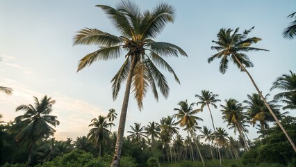 Fototapeta premium palm trees on the beach