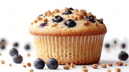 Delicious Blueberry Muffin with Crumble Topping of excellence in splendor beyond compare with grace.