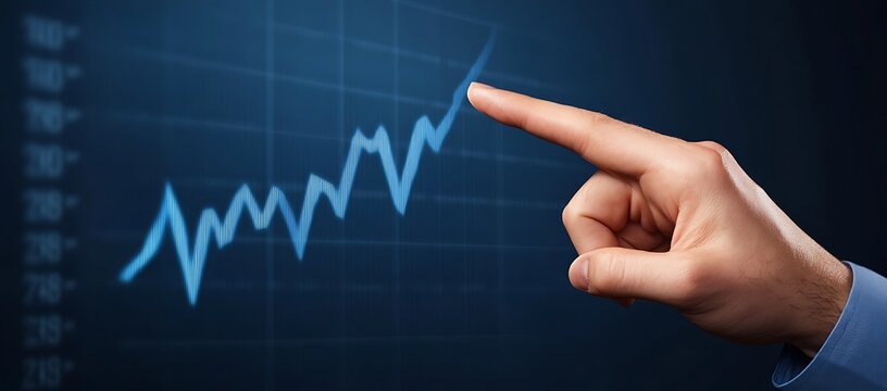 Businessman Touching Virtual AI Bot Interface with Digital Network, Binary Code, Stock Market Graph, and Social Network Connection - Powered by Adobe