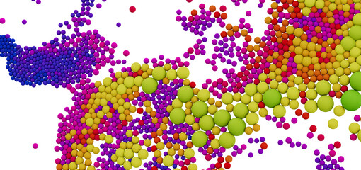 Abstract background with colorful spheres.  Perfect for presentations, websites, and more!