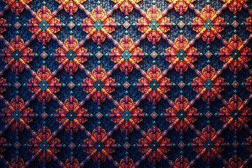 Geometric damask, repeating diamond and dot shapes, gold, surface, texture