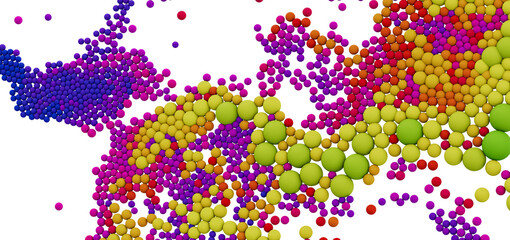 Abstract background with colorful spheres. Perfect for presentations or designs.