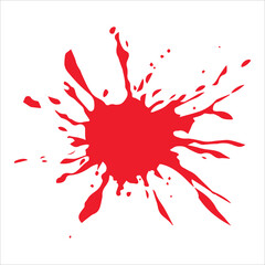 Blood Red Splatter Clipart, Blood drop. Vector. Isolated.