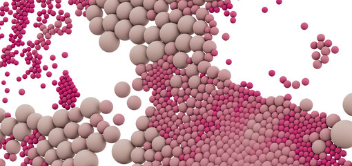 Abstract background of pink and beige spheres. Perfect for presentations or designs.