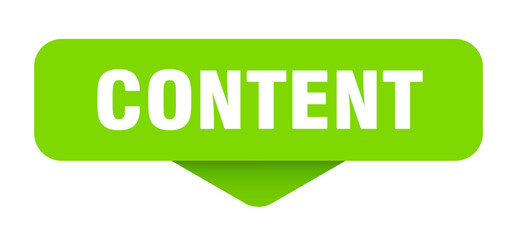 content sticker. content sign on transparent background
