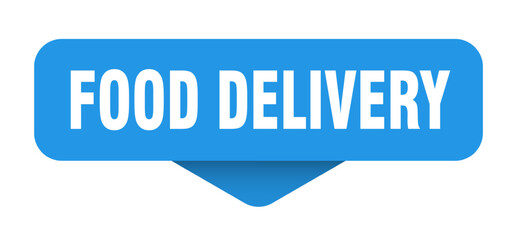 food delivery sticker. food delivery sign on transparent background