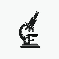 Vector Illustration of a Simple Microscope Icon