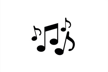 Musical notes icon a vector illustration symbol of sound and melody design.