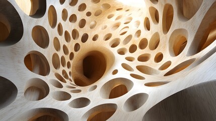 Digital parametric art with glowing geometric abstraction for modern technology backgrounds