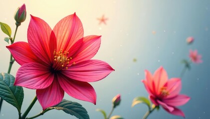 Abstract late blooming flower, intricate details, spring, elegant, summer