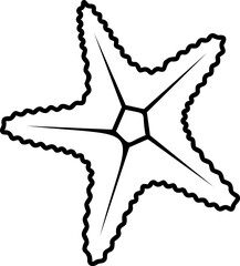 Sea star hand drawing sketch simple illustration