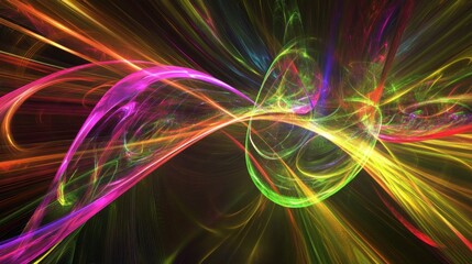 Obraz premium Abstract light swirls, cosmic background, energy