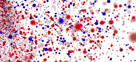 Abstract background of red, white, and blue bubbles. Perfect for patriotic themes.