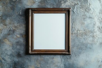 Empty picture frame on textured wall (1)