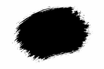 Black Grunge Brush Stroke Texture Element