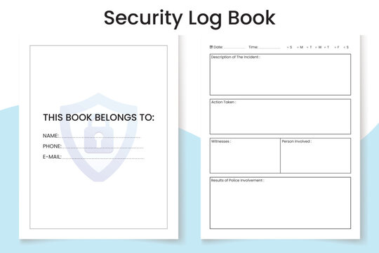 Security Log Book interior design