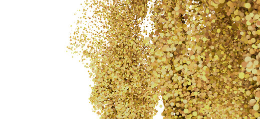 Abstract background of glittering gold confetti. Perfect for celebratory designs.