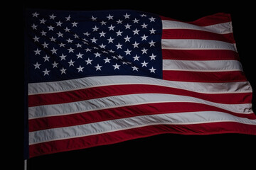 Fototapeta premium american flag on a black background