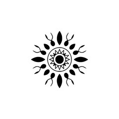 Minimalist Mandala: Elegant Black and White Design Element