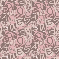 seamless pattern with letters 