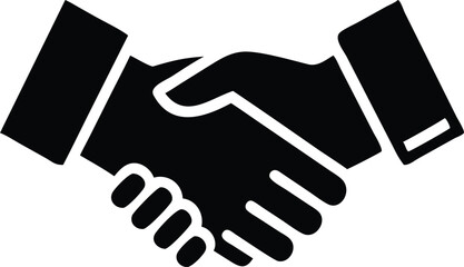 Naklejka premium Shaking Hands Silhouette with Transparent Background Gesture of Agreement