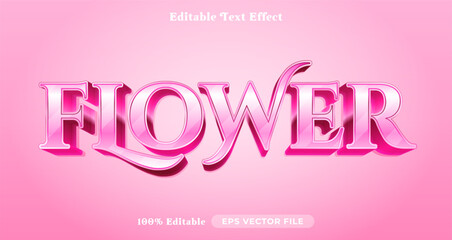 Flower Editable Text Effect, Font Style on graphic style