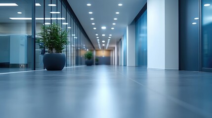 Blurred modern business office building for business background. Blur futuristic business office.	