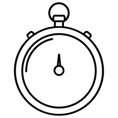 sports stopwatch line art vector