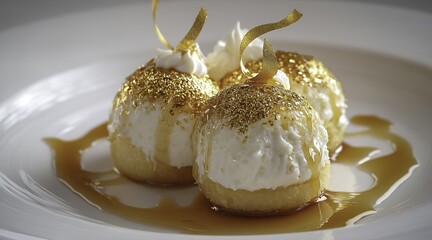 A luxurious dessert of wolf maamoul filled with sweet cream cheese