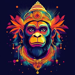 new Happy Hanuman Jayanti. god abstract Vector Illustration design.