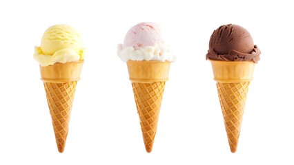 ice cream cone isolated white background