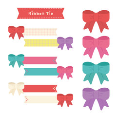 리본 타이 아이콘 모음