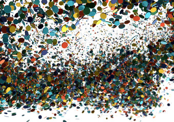 Abstract Colorful Shapes Falling