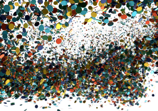 Abstract Colorful Shapes Falling