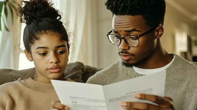 A parent explains voter purge letter to teen in living room