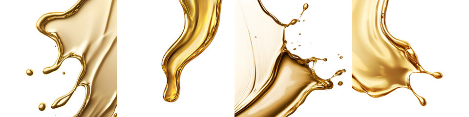 Mesmerizing abstract image of rich molten gold liquid flowing with elegant curves ripples and dynamic splashes creating a luxurious luminous and sensual visual experience